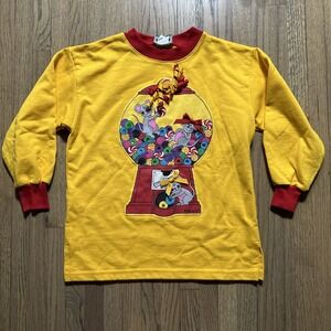 Vintage Zoodles Red/Yellow Girl Mouse MICE Gumballs SZ 5-6 Long Sleeve Shirt